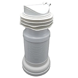 Гофротруба унітазна ZERIX GA-03-A 550 мм для чавунної каналізації зі зворотним клапаном (ZX5606)