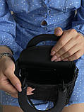 Сумка жіноча Mini Lady Dior Bag Black Ultramatte Cannage чорний матовий Діор (Premium), фото 7