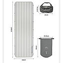 Матрац надувний одинарний Naturehike CNK2450WS034, 95 мм, із мішком для надування, білий, фото 2