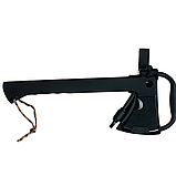 Сокира туристична 5 в 1: тактична похідна сокира з огнивом, свистком і чохлом, довжина 35 см, фото 2