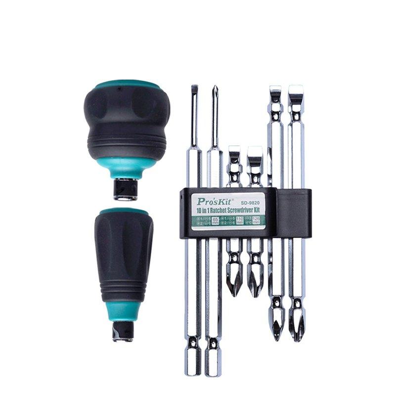 Викрутка з бітами 10 в 1 Pro'sKit SD-9820