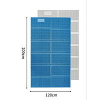 Килимок складаний подвійний IXPE Naturehike CNK2450WS044, алюмінієва плівка, 200x120х1,8 см, синій