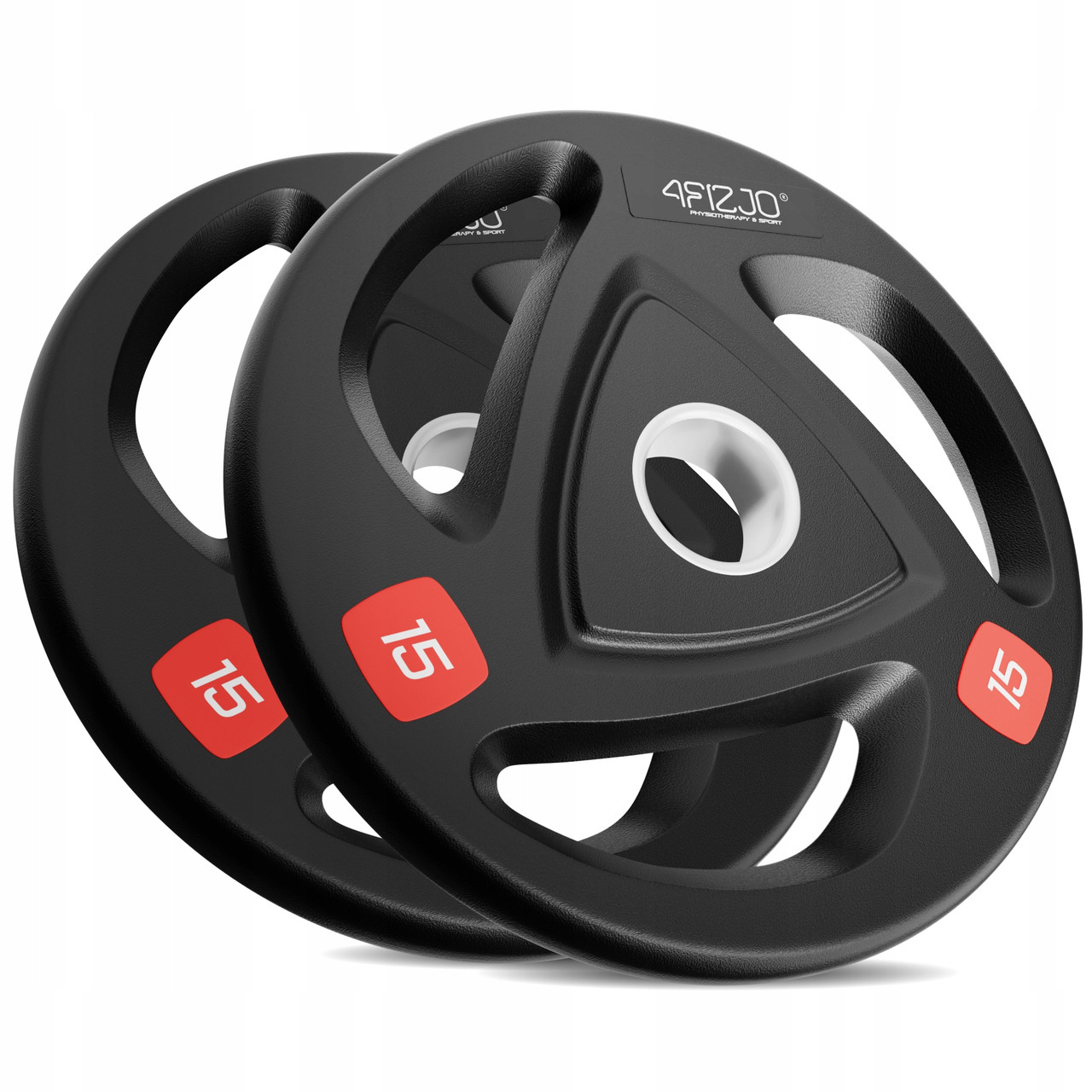 Диск олімпійський 4FIZJO 2 x 15 кг 51 мм металевий, прогумований Black (P-5905973401272), фото 1