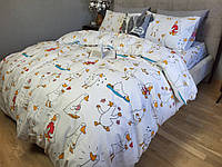 Постільна білизна бязь преміум Гусі-емоджі