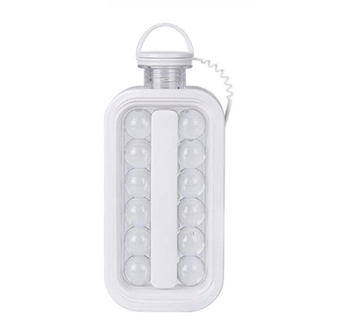 Силіконова пляшка для льоду на 17 кульок Білий