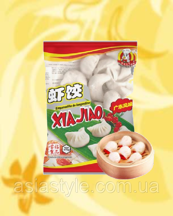 Пельмени з креветками, Хар гоу, Дим-сами з креветками, Shrimp Dumplings, Xia jiao, 470 г, Mengfu S.H.L le, фото 1