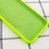 Чохол Silicone Case Square Full Camera Protective (AA) для Apple iPhone 11 Pro Max (6.5") Салатовий / Neon green, фото 2