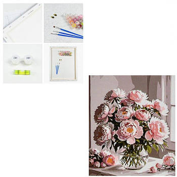 Картина за номерами "Букет півонії" 30х40 см SS1195 G-Rich