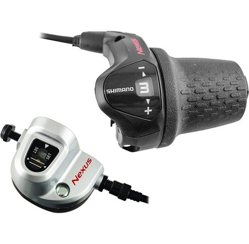 Шифтер Shimano SL-3S42 Nexus 2200мм 3 швид. чорно-сірий (MAN097)