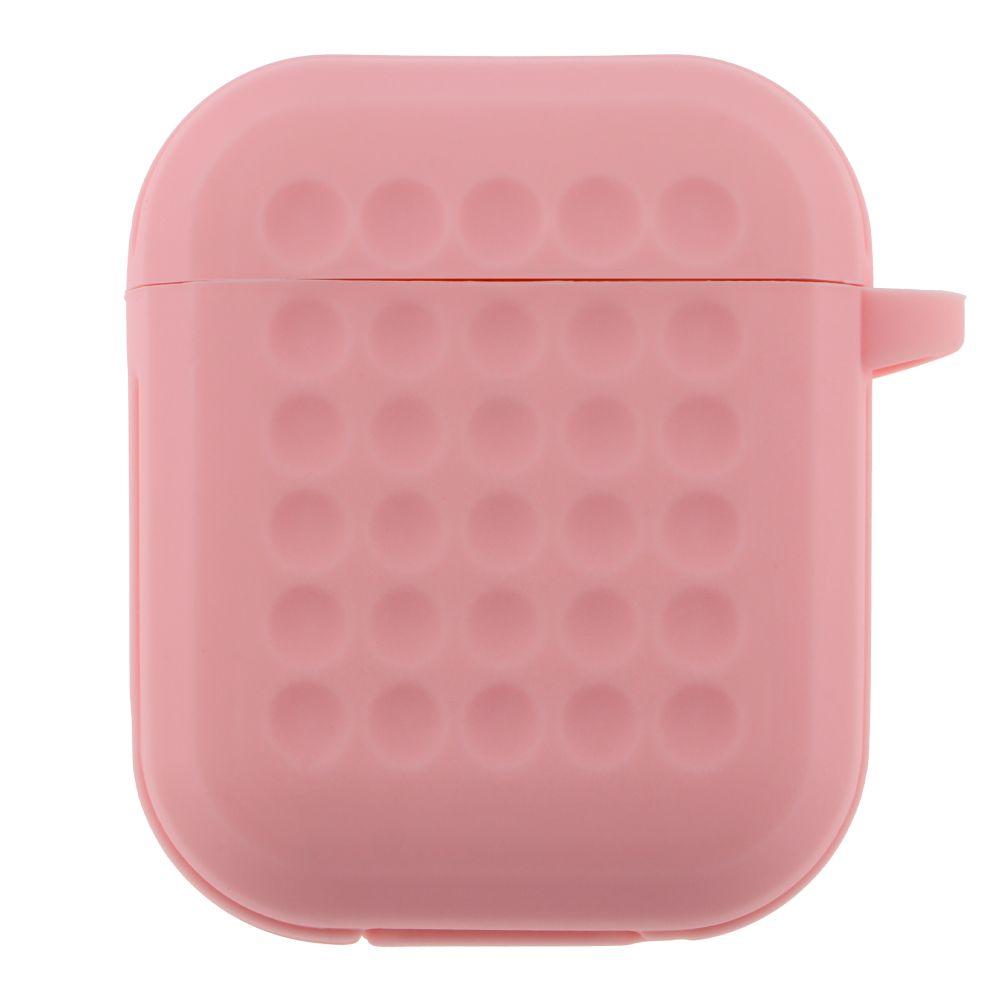 Чохол-футляр для навушників Silicone Fashion Case with Hook для Airpods 1/2, Pink, фото 1