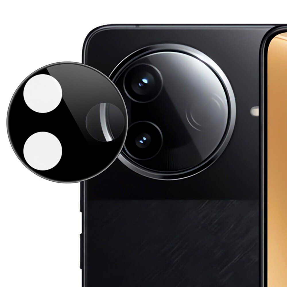 Захисна рамка із склом Tempered Glass для Xiaomi Poco F7 Pro / Redmi K80 на задню камеру, Black, фото 1