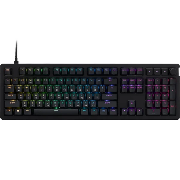 Клавіатура HyperX Alloy Rise PBT HX Red USB Black (ENG/UKR) (7G7A3AA), фото 1