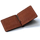 Чоловічий шкіряний затискач для грошей і карт Grand Cognac Crazy Horse, ручна робота, фото 3