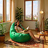 Безкаркасне крісло груша-диван Зелений, фото 2