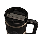 Термос термочашка Stanley Quencher H2.0 Tumbler з нержавіючої сталі Black 1,18 л KT6007802, фото 7