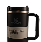 Термос термочашка Stanley Quencher H2.0 Tumbler з нержавіючої сталі Black 1,18 л KT6007802, фото 8