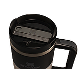 Термос термочашка Stanley Quencher H2.0 Tumbler з нержавіючої сталі Black 1,18 л KT6007802 - С1-Уцінка, фото 6