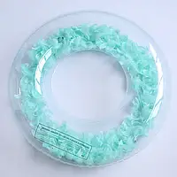 Надувний круг для плавання з бірюзовим пір'ям 90 см