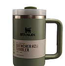 Термос термочашка Stanley Quencher H2.0 Tumbler з нержавіючої сталі Олива 1,18 л KT6007801, фото 7