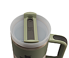 Термос термочашка Stanley Quencher H2.0 Tumbler з нержавіючої сталі Олива 1,18 л KT6007801, фото 8