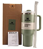 Термос термочашка Stanley Quencher H2.0 Tumbler з нержавіючої сталі Олива 1,18 л KT6007801 - B4-Уцінка, фото 5