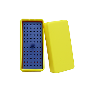 Ендо Бокс пластиковий 72 Інструмента, автоклавуємий 135* Жовтий