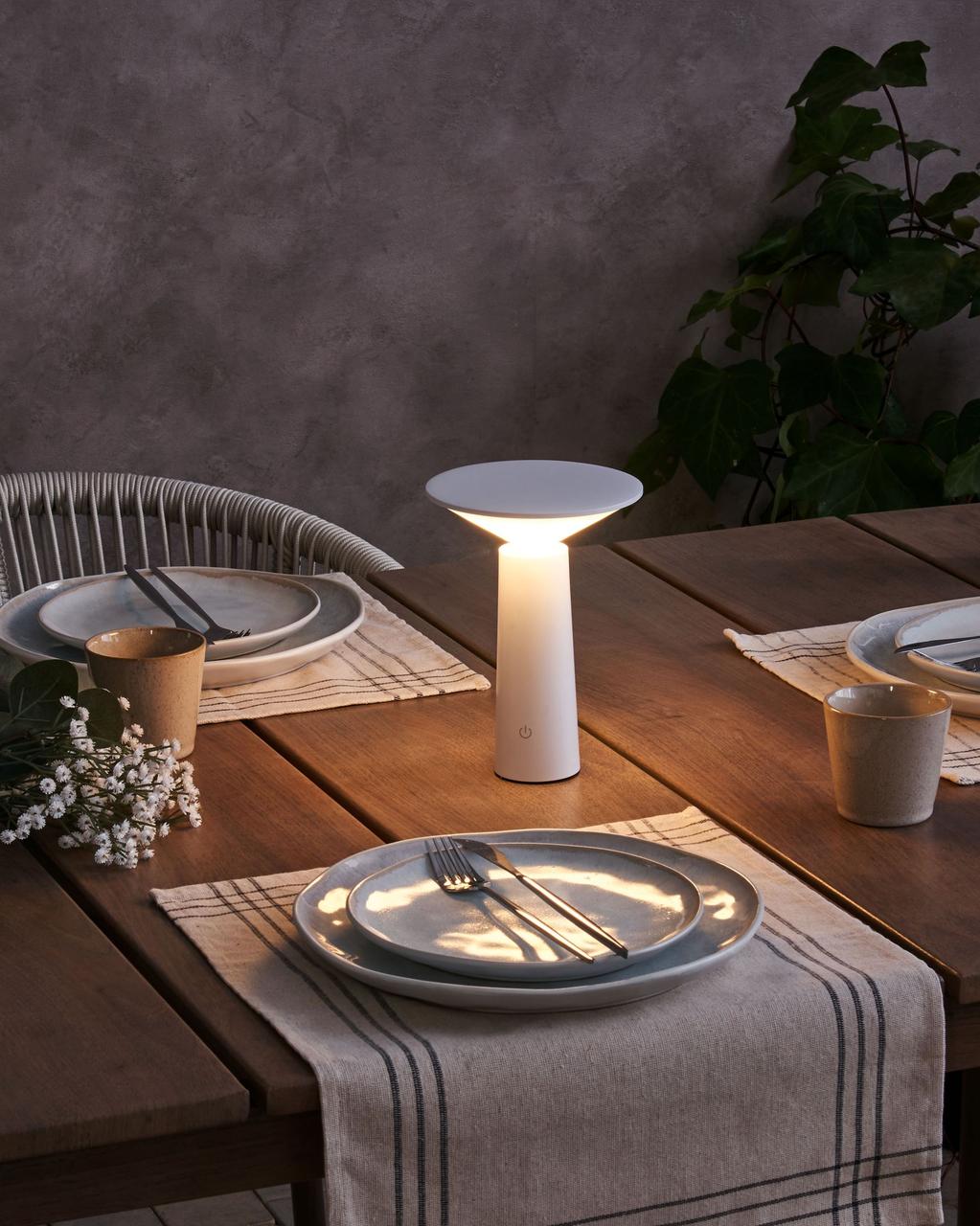 Світлодіодна настільна лампа з димером, метал, LEVIRA колір білий