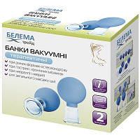 Банки сухі вакуумні для шиї і спини полімерно-скляні діаметр 33 мм №2 Україна