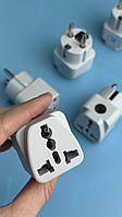Переходник с американской вилки AU/US/UK/CN на европейскую, белый