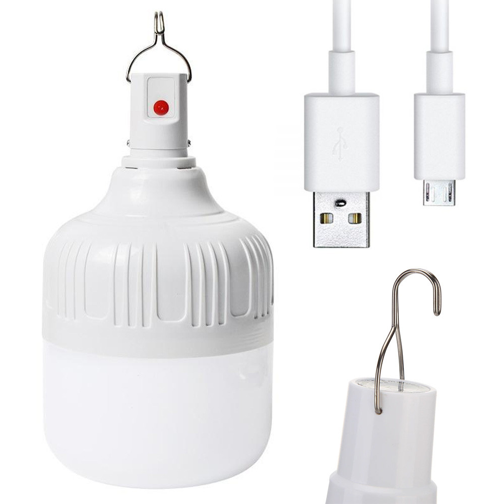 Акумуляторна лампа для кемпінгу, з USB / Підвісна LED лампа / Кемпінговий ліхтар з гачком, фото 1