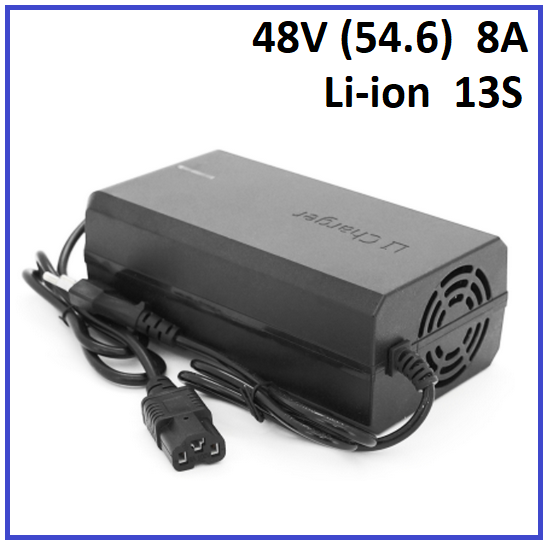 Зарядний пристрій Powermaster для Li-ion 48V (54.6) 13S до 8A штекер 3-pin С13, фото 1