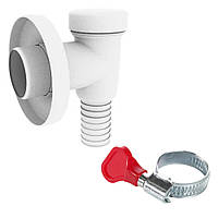 Сифон Zerix SS-01 для пральної машини (ZX5093) + хомут черв'ячний 20-32 з метеликом APRO