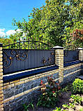 Огорожа,паркан,забор , елементи ковки,забор з профнастилу, фото 6