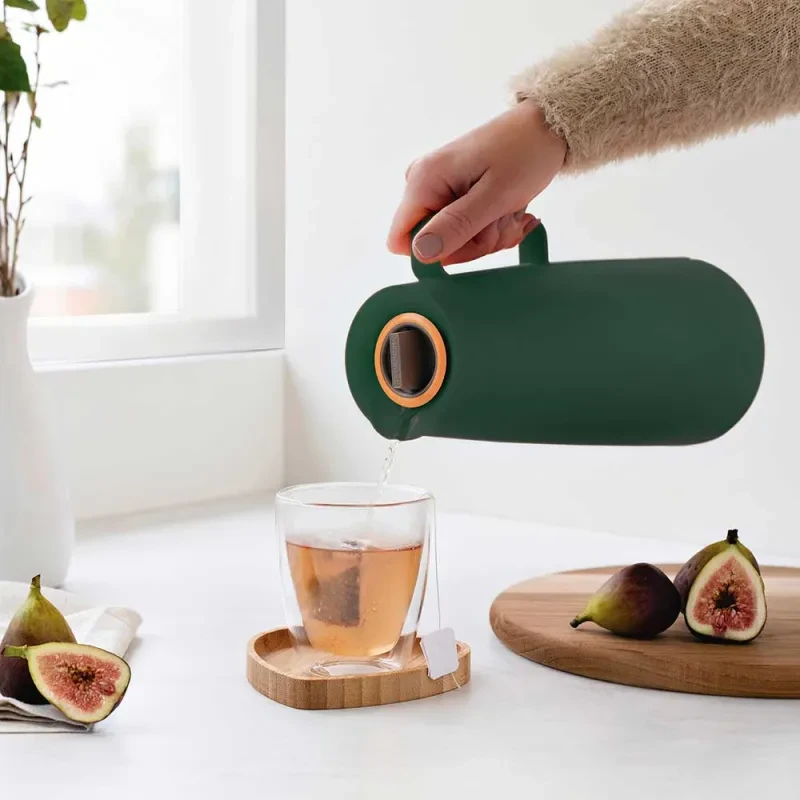 Термос з колбою зі скла TRAMONTINA Exata 1 л зелений