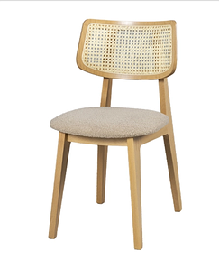 Стілець Пепе Cane масив дерева дуб / букле беж ТМ Prestol