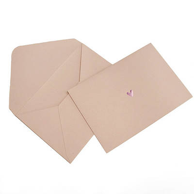 Конверт 162x113 мм з тисненням, колір тілесно-рожевий (cipria rose), КОМПЛЕКТ 10 шт.