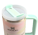 Термос термочашка Stanley Quencher H2.0 Tumbler з нержавіючої сталі Warm Serene 1,18 л KT6007851 - B1-Уцінка, фото 4