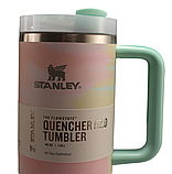 Термос термочашка Stanley Quencher H2.0 Tumbler з нержавіючої сталі Warm Serene 1,18 л KT6007851 - B1-Уцінка, фото 5