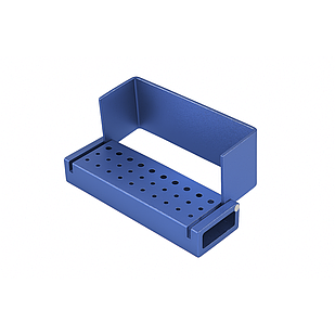 Підставка для борів 20FG + 10RA алюмінієва, автоклавуєма, JD Синя