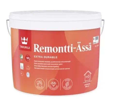 Фарба інтер'єрна для стін та стелі TIKKURILA REMONTTI-ASSA База А 0.9л, фото 1