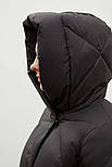 Подовжений жіночий стьобаний пуховик Finn Flare FWB160126-200 чорний 2XL, фото 4