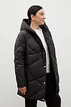 Подовжений жіночий стьобаний пуховик Finn Flare FWB160126-200 чорний 2XL, фото 3