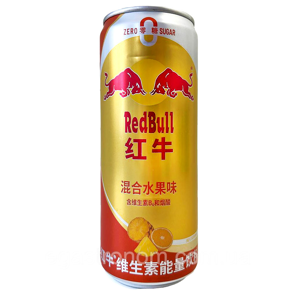 Енергетик апельсин та ананас Ред Бул Red Bull mixed fruit 325ml 24шт/ящ (Код: 00-00017963), фото 1
