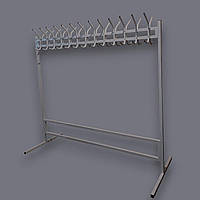 Підлогова стійка вішалка на дві сторони з гачками для роздягальні та кафе