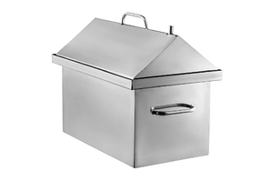 Коптильня гарячого копчення "L" неіржавка сталь 1.5 мм, 2 яруси та 3 гачки + подарунок