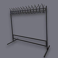 Підлогова стійка вішалка на дві сторони з гачками для роздягальні та кафе