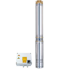 Насос відцентровий 380 В 5.5 кВт H 173(120)м Q 240(165) л/хв Ø102 мм (з 3х ЧАСтєвий) AQUATICA (DONGYIN) 4SD10/28 riven