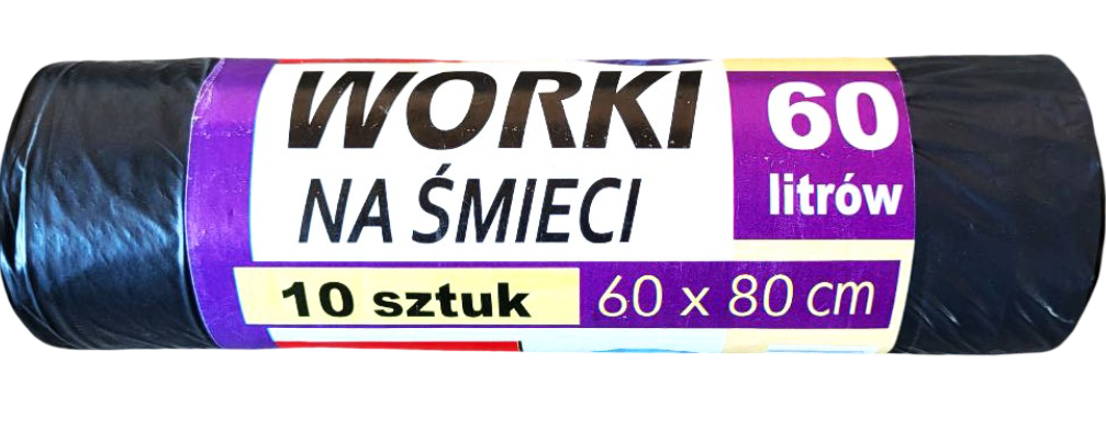 Пакет для сміття Toppack LD 60 л 10 шт чорний 60*80см, фото 1