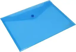 Папка-конверт А5 на кнопці EconoMix E31316-02 прозора синя