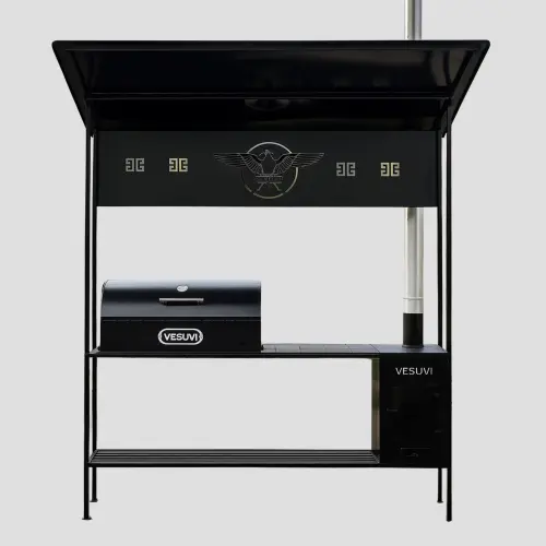 Мангальний комплекс з дахом, грубкою та робочою поверхнею Орел Нації Vesuvi для готування на свіжому повітрі, фото 1